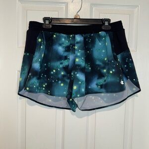 Champion Women's Blue and Green Athletic Shorts. Size XL